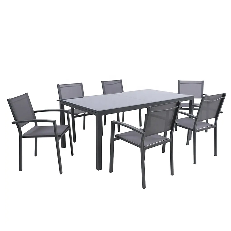 Aluminum Extendable Table Dining Set Metal Garden Furniture FNT-052 - Glory Leisure