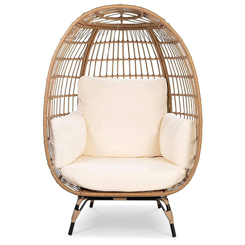 Outdoor Oversize Egg Chair Rattan Chair with Cushions FNT-060 - Glory Leisure