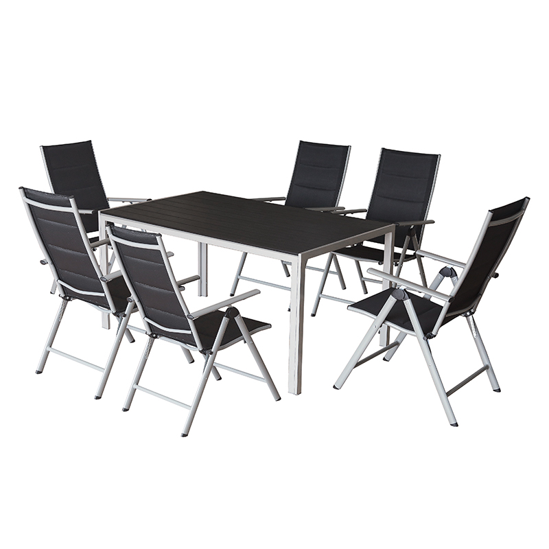 Aluminum Dining Set 7 Piece Folding Chair and Table Furniture Set FNT-2460 - Glory Leisure