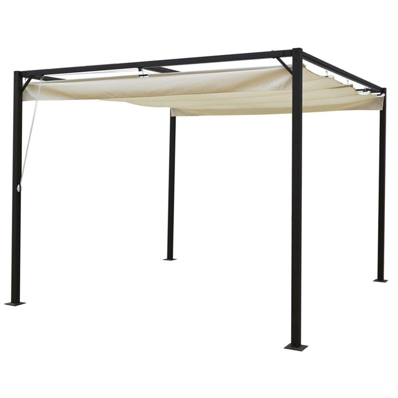 outdoor retractable pergola canopy